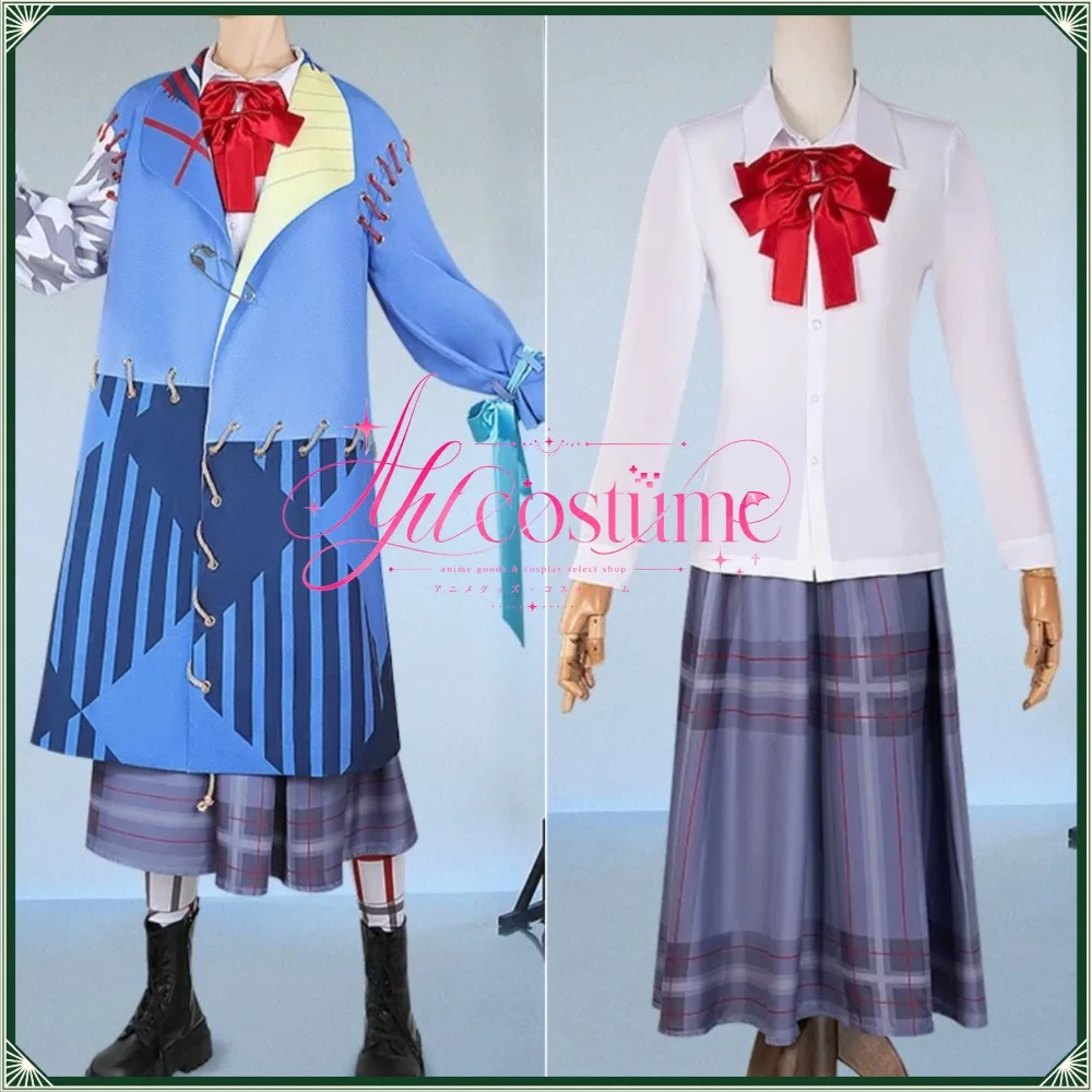 Anime Game Epel Plaid Style Cosplay Costume Character Outfit Fantasy School Fashion for Christmas Convention