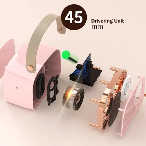 Imagen 2 del producto Altavoz Retro compatible con Bluetooth, minialtavoz bonito con Radio FM, altavoz inalámbrico con reproductor de música TWS, estéreo Hifi, TF, USB