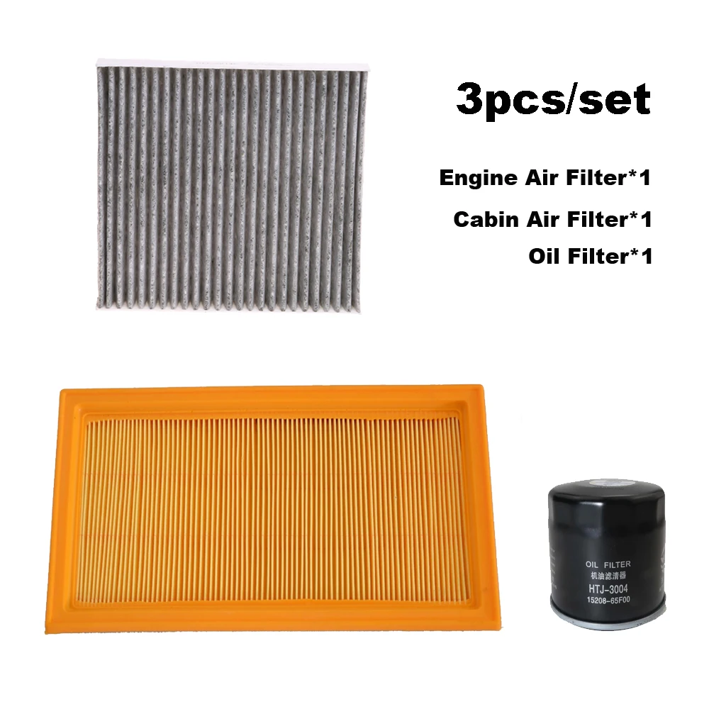 

3pcs Filter Set For Nissan Altima L31 2.5 3.5L Murano Z50 X-Trail T30 Maxima A34 Sunny B15 N16 Engine Cabin Air Oil Filter Parts