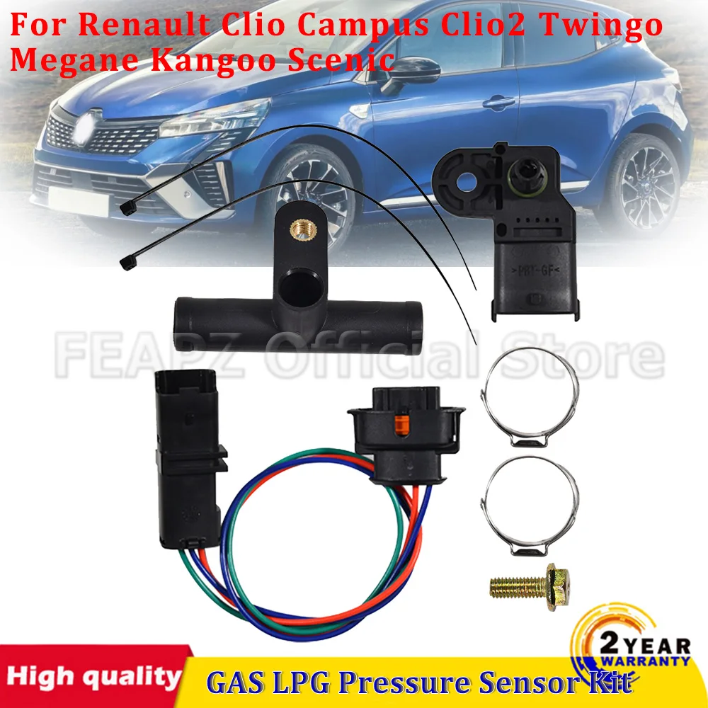 

Датчик давления газа (LPG/AGS/GFI) для систем GPL/AGS/GFI автомобилей Renault Clio, Campus, Clio2, Twingo, Megane, Kangoo, Scenic. Комплект для обслуживания.