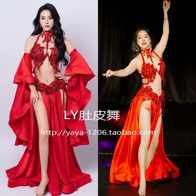 Customized High-Quality Belly Dance Dress Set Oriental Dance Performance Costumes Bra Long Skirt Set
