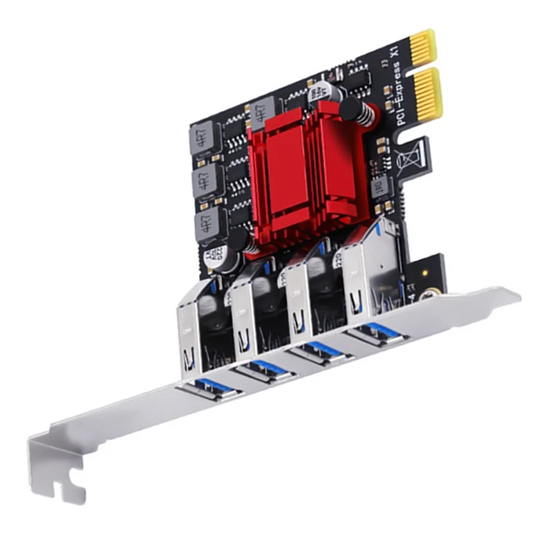Kartu Ekspansi 4-Port USB3.2 Desktop PCI-E Ke USB3.0 Kartu Adaptor Typec Empat Port 2U