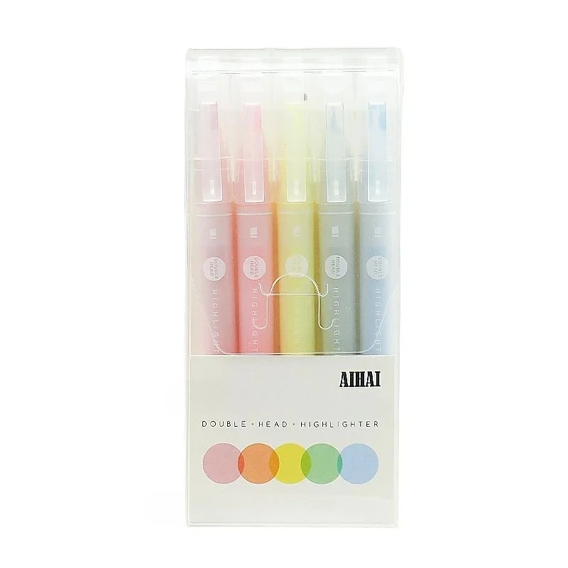 قلم فلورسنت ذو طرف فائق النعومة، قلم تدوين فئة المزيج الملون، قلم مجلة السفر، مستلزمات تعليمية للمكتب والمدرسة #2