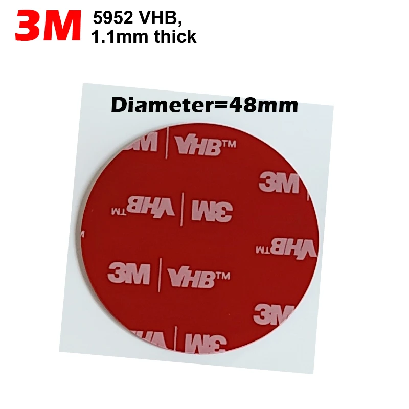 dupla face adesivo de espuma acrilica para carro suporte de celular preto bom heavy duty circulo redondo 3m dimater 48 mm 5952 01