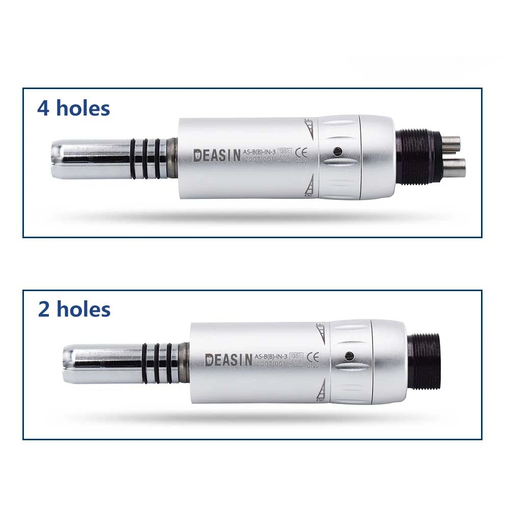 Dental Low Speed Handpiece Kit Turbine Straight Contra Angle Air Motor Inner Water Spray 2/4Holes