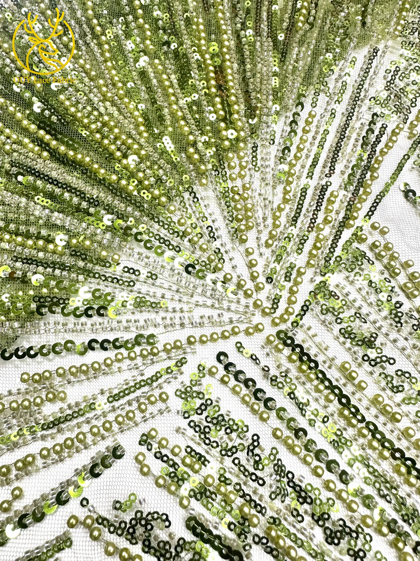 Afrikanischer Perlen-Spitzenstoff 2026 Heißer Verkauf Nigeria Französischer Tüll-Pailletten-Spitzenstoff für Party-Abendkleid-Nähmaterial 5 Yards – Detail 31