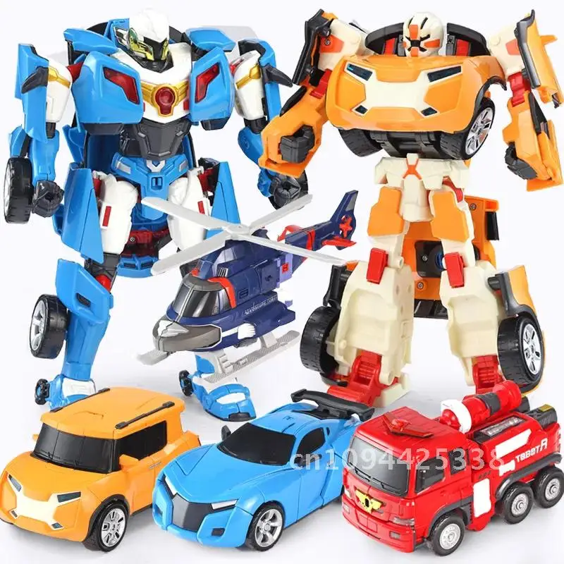 Korea Tobot Transformation Robot Toys Anime Cartoon Brothers Tobot Deformation Car Action Figure Large Vehicle For Child Gifts