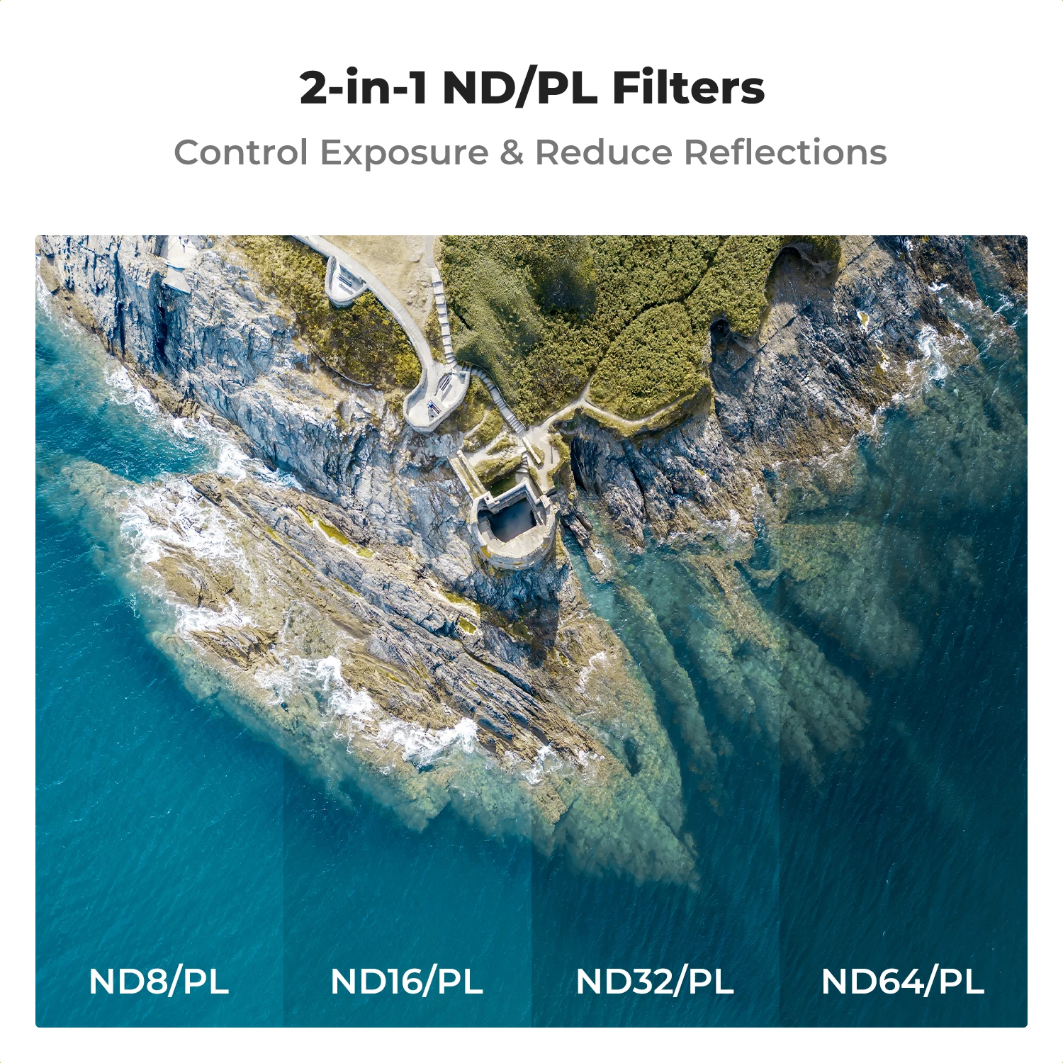 

Набор фильтров K&F CONCEPT ND/PL для DJI Avata 2, 4 шт.: ND8/PL, ND16/PL, ND32/PL, ND64/PL, поляризационные и нейтрально-серебристые фильтры, аксессуары для дронов