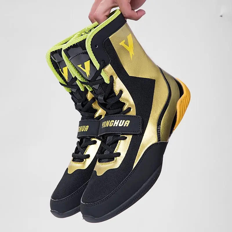 

2026 Hot Sale Men Wrestling Boots Wearable Boxing Shoe For Man Professional Youth Fighting Shoe Lace Up Men Boxing Sport Shoes