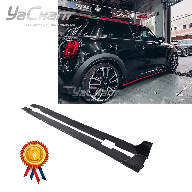 Car Styling Carbon Fiber Glass FRP F56 Side Skirt Underboard Fit For 2022-2023 MINI F56 JCW Side Skirt Underboard