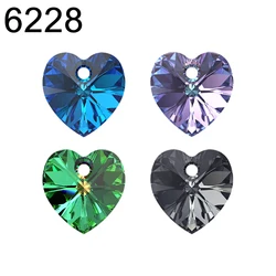 6228 XILION Heart Pendant Charm Original Crystals from Austria Loose Beads Premium Rhinestone for Necklace DIY Jewelry Making