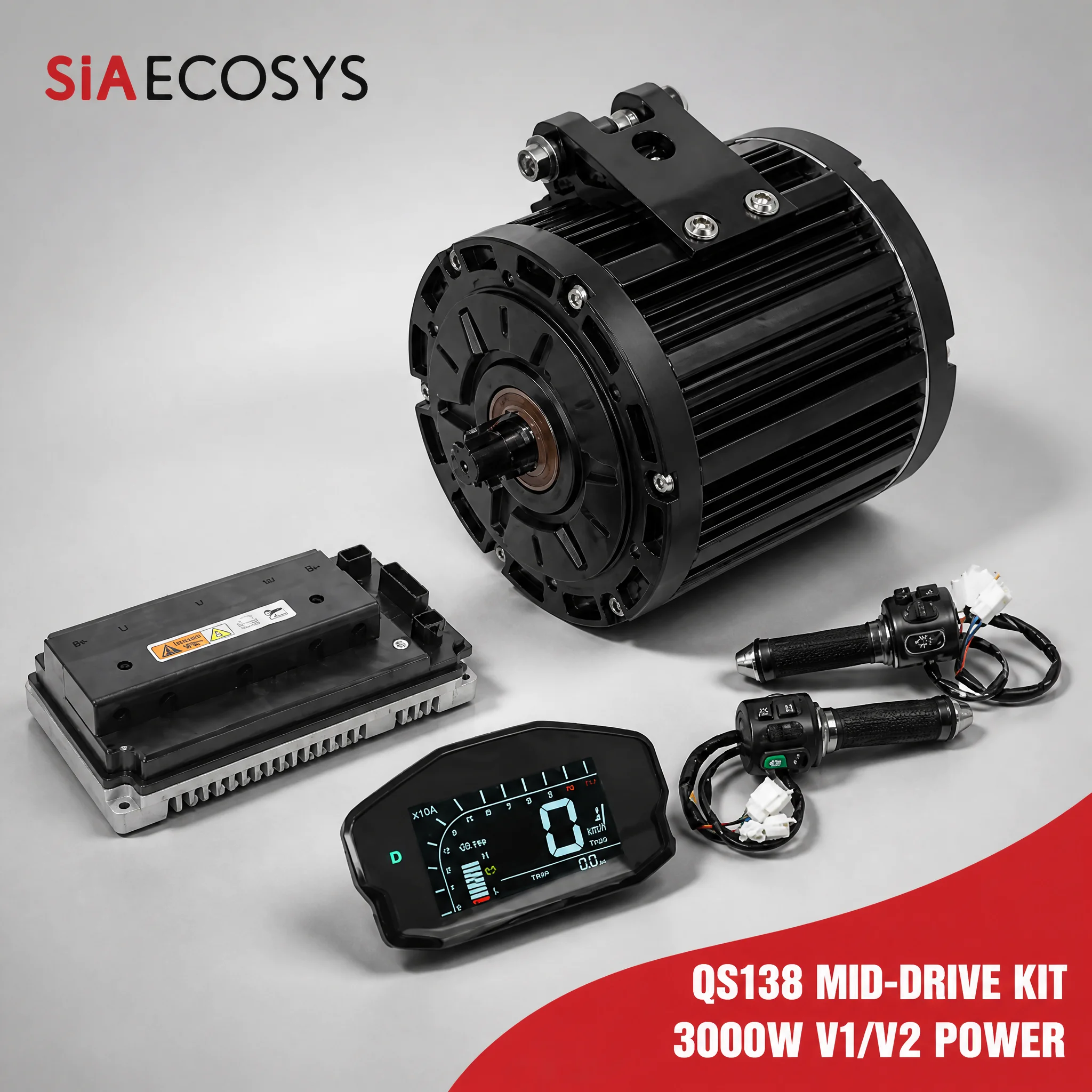 Mid Drive Motor Kit 72V 3000W - QSMOTOR QS138 3000W 72V 100KPH V1/V2
