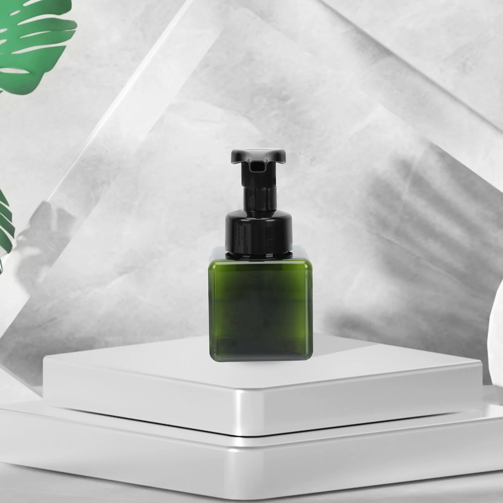 

3pcs PETG Foaming H Soap Bottle Portable Shampoo Container Reusable Square Pump Travel Dispenser Lightweight Compact Bathroom