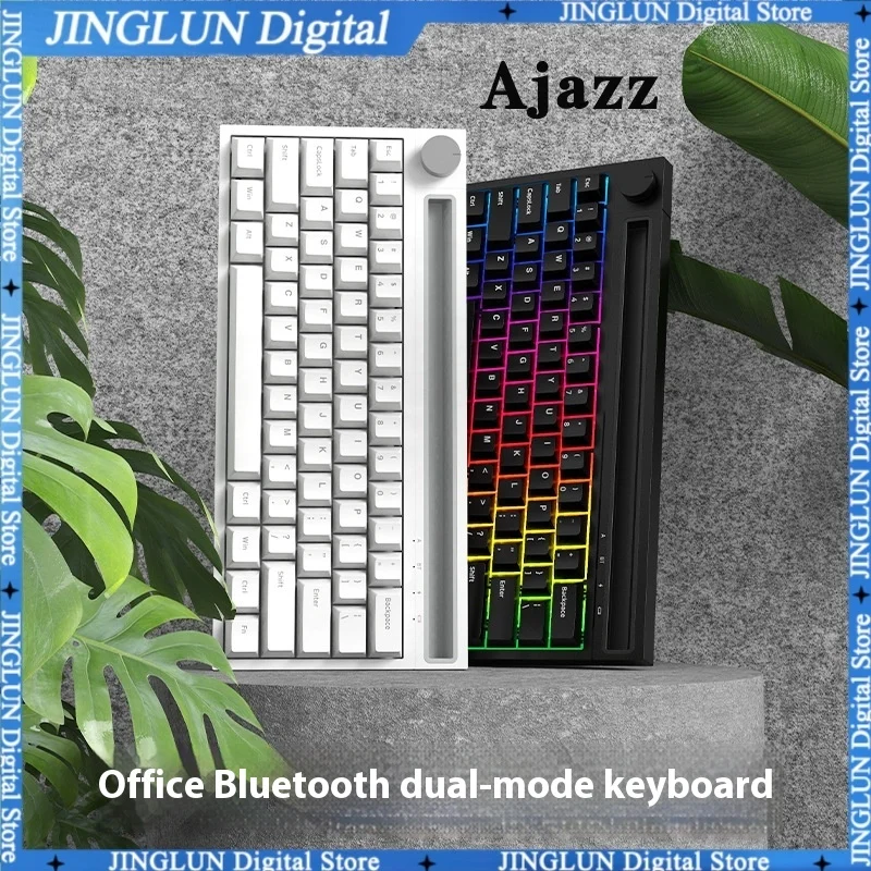 AJAZZ K620T Bluetooth Mechanical Keyboard 62 Keys RGB Backlit Wireless Dual-mode Gaming Keyboard Hot Swap Keyboard for PC Laptop