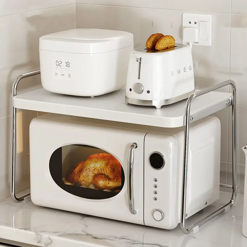 Stainless steel microwave oven rack, kitchen appliances, countertops, ovens, rice cookers, pots, special racks for pull-out rack
