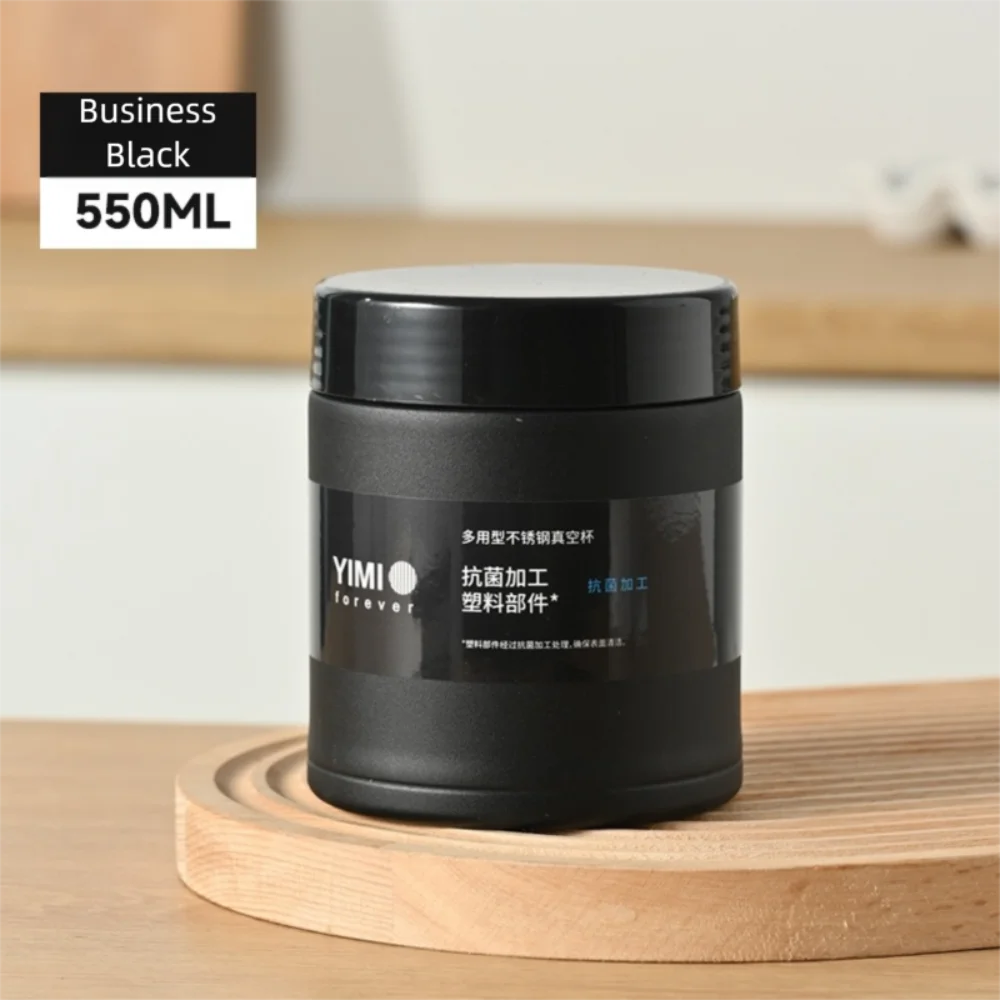New Large-mouth Insulated Lunch Box Stainless Steel Leak-Proof Stewing Beaker Porridge and Bird's Nest Stewing Pot Vacuum Flask