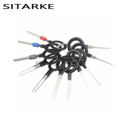 11Pcs Auto Terminal Removal Tool Car Plug Wire Harness Terminal Extraction Pick Connector Crimp Pin Back Needle Remove Tool