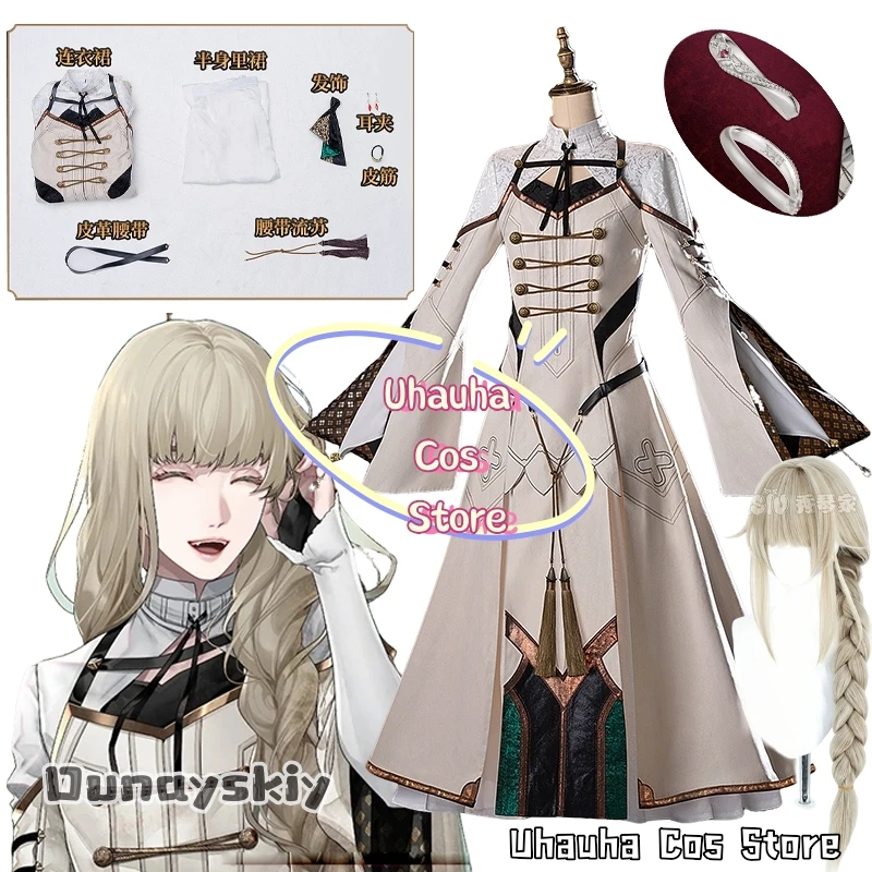 Costume de cosplay Lucus Proust pour femmes, robe médiévale longue, uniforme de carnaval, costume d'anime ErroR:salvation Halloween aBcUH@