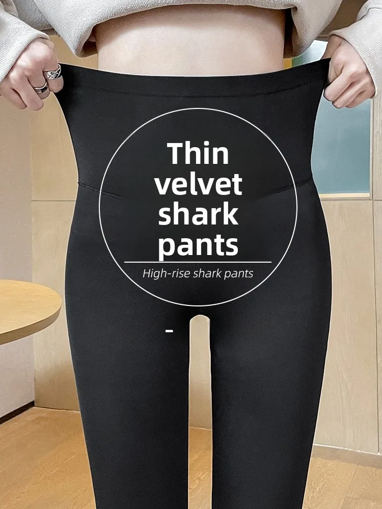 

Bla Thiened Warm Yoga Pants Women's High Waist Slimming arkskin Pants Winter Outdoor Wear Sl Comfortable Trousers