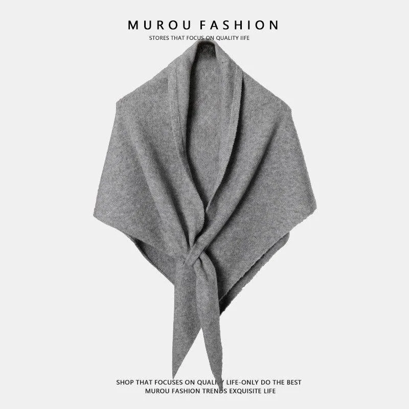 Neue Mode Dreieck Schal Schal frauen Neck Wrap Wolle Gemischt Weibliche Verdickt Warme Schulter Schal Winter Geschenk Hohe Qualität – Detail 6