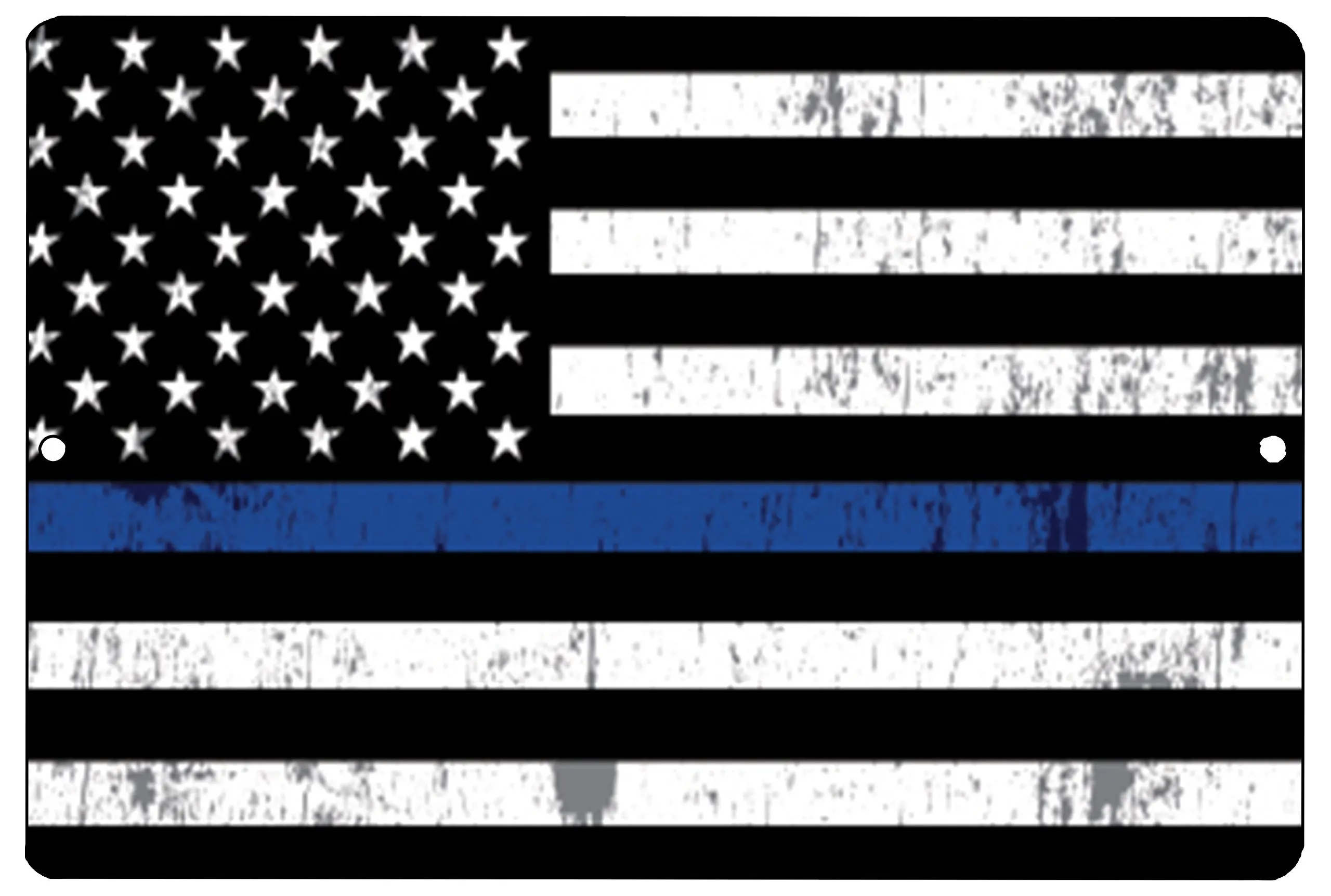 Rogue River Tactical Blue Lives Matter Flag Metal Tin Sign Wall Decor Man Cave Bar Officer Thin Line Gift