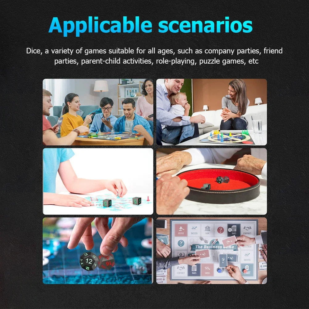 ชุดลูกเต๋าหลายด้าน RPG 8-1ชิ้นลูกเต๋าไฟ LED ลูกเต๋าหลายด้านสำหรับผู้ใหญ่เกมกระดานของเล่นเพื่อความบันเทิงสำหรับงานเลี้ยง