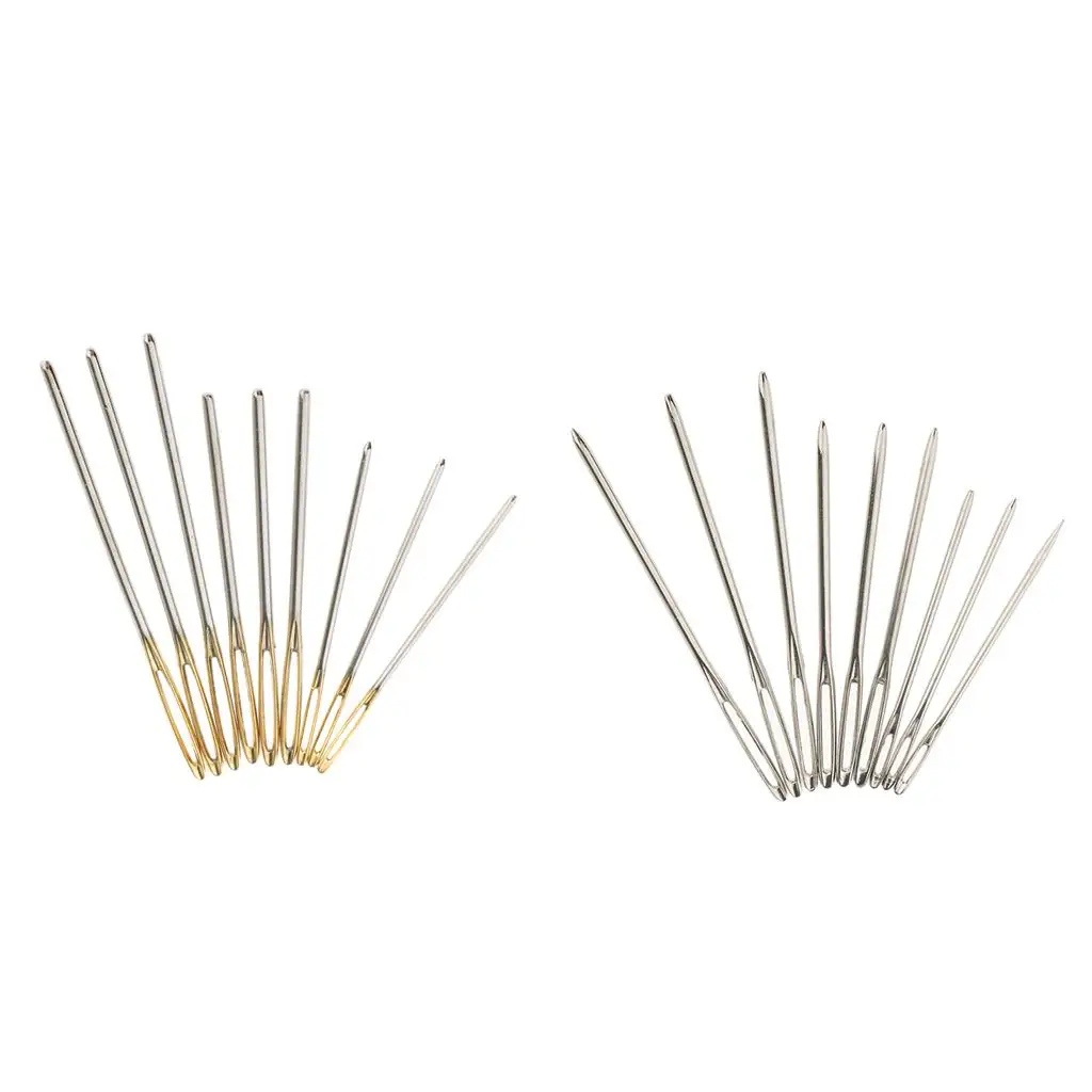 Silver Stainless Steel Embroidery Hand Extra Thick Shaft Large Eye for Crafting Sewing Patchwork and Needlework