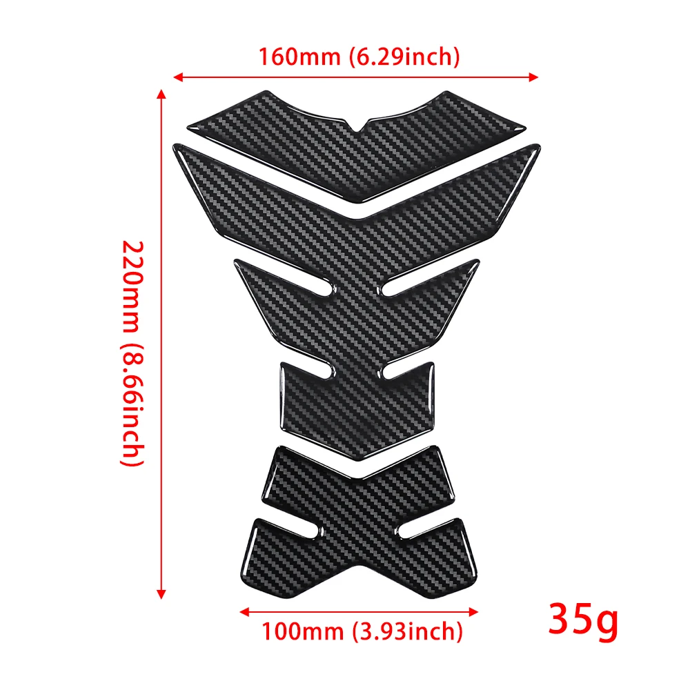 Universal Carbon Fiber Motorcycle 5D Tank Pad Protector Sticker For Honda Kawasaki Suzuki Cruiser Chopper Cafe Racer