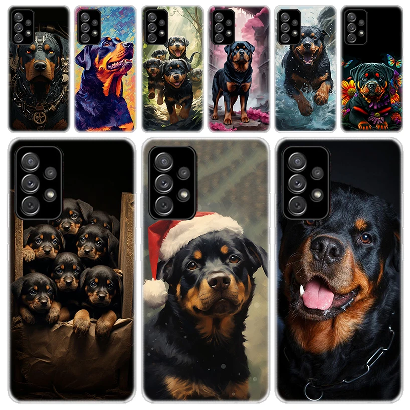 Rottweiler Dog Rottie Soft Phone Case for Samsung Galaxy A51 A50S A41 A31 A21S A11 A71 A70 A40 A30S A20E A10 A6 A7 A8 + A9 Cover