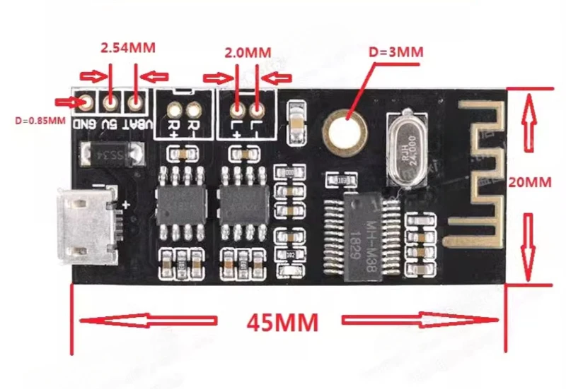 SOTAMIA C 타입 블루투스 파워 앰프, 무선 무손실 MP3, 가정용 음악 사운드 스피커, 미니 앰프, 오디오 리시버 모듈, 5W x 2