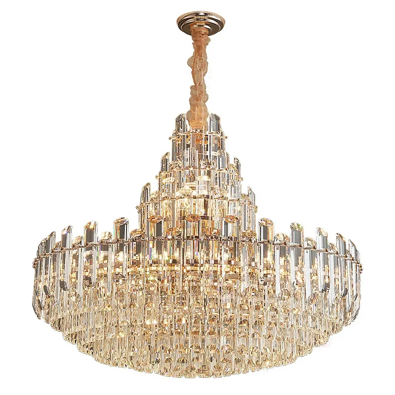 Luxury Led Crystal Chandelier European Luxury Living Room Lamp New Post-modern Minimalist Restaurant