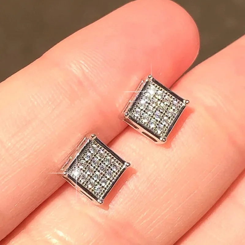 

Minimally designed square earrings with geometric minimalism for everyday fashion jewelry