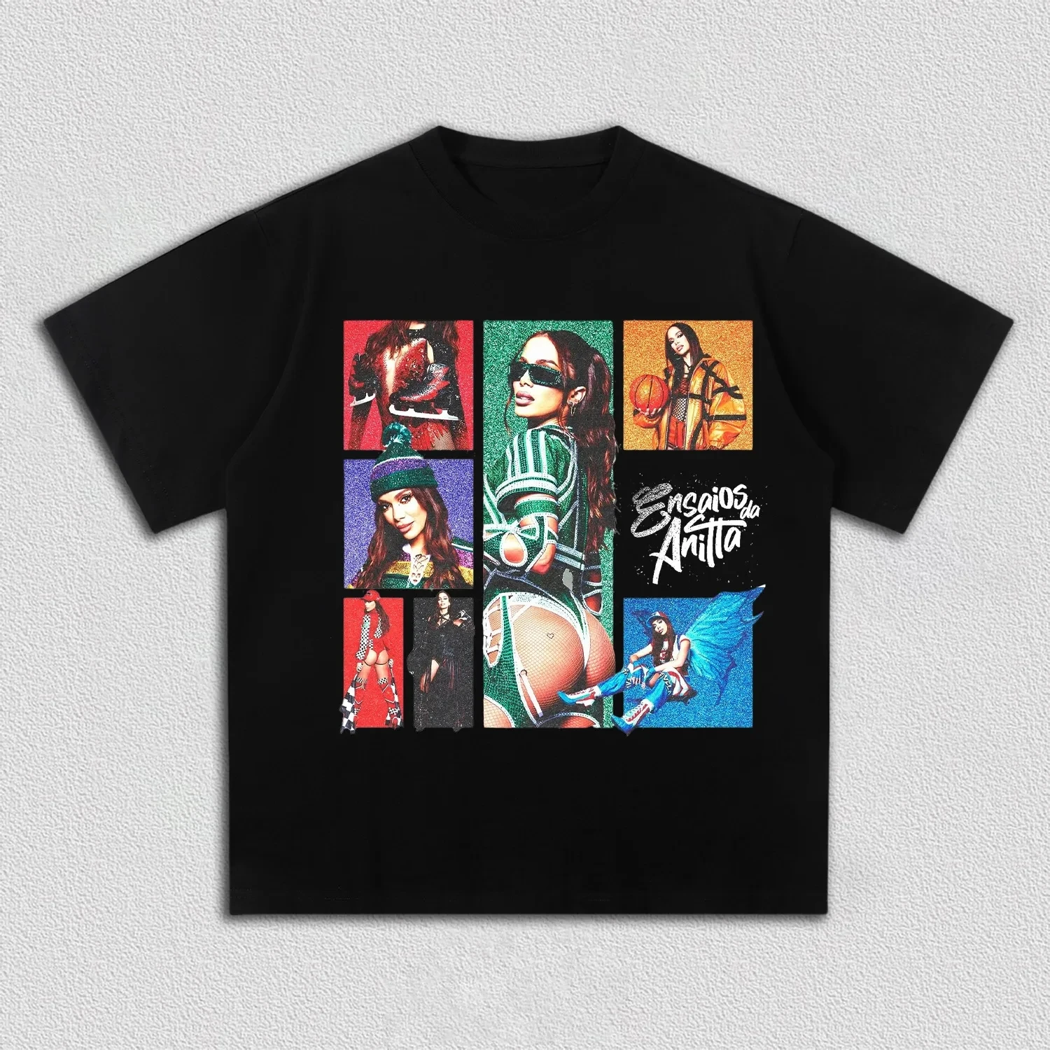 Camiseta Anitta Photo Queen of Brazilian Pop 2026, 100% Algodão, Unissex, Camiseta Casual para Fãs, Popular Y2k