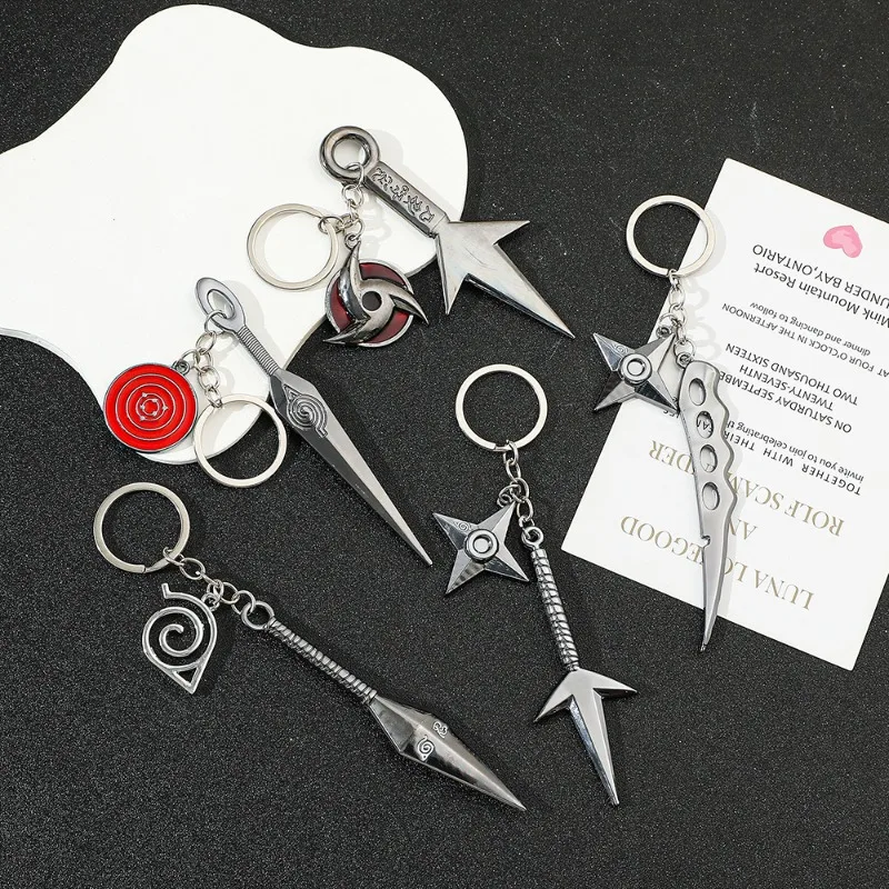 بانداي ناروتو المفاتيح 4th الجيل كوناي شوريكين أوتشيها ايتاشي أنيمي الشكل ثلاثية الأبعاد لعبة مجسمة المفاتيح قلادة جمع هدية #5