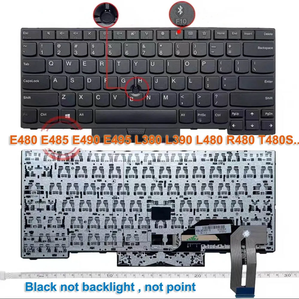 Laptop Keyboard For Lenovo ThinkPad E480 E485 E490 E495 L380 L390 L480 R480 T480S L490 T490 T495 01YP400 01YP280 01YP360  01YP4