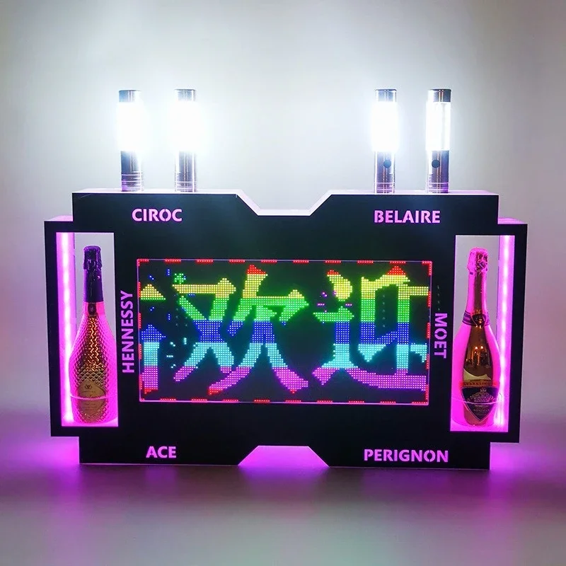 Double bar LED scrolling word screen large placard acrylic luminous display stand led bar ktv luminous bar