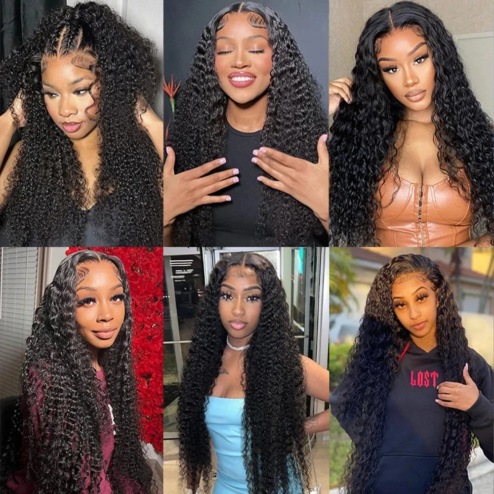 13x6 HD Lace Frontal Wig Human Hair Deep Wave Lace Front Wig Glueless Wig Human Hair Transparent Glueless Brazilian Wigs On Sale