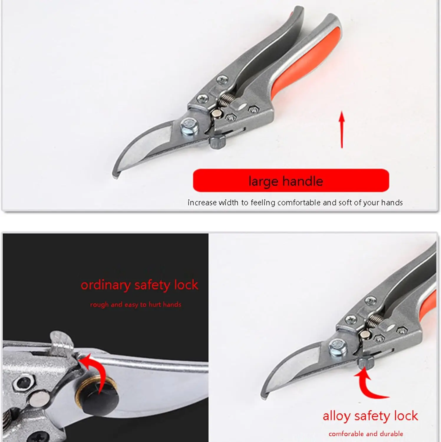 DDILKE 7.87\u201D Bypass Pruning Shears, Performance  Hand Garden Pruners Gardening Tools Garden Shears with 1.96\u201D -5 Stain
