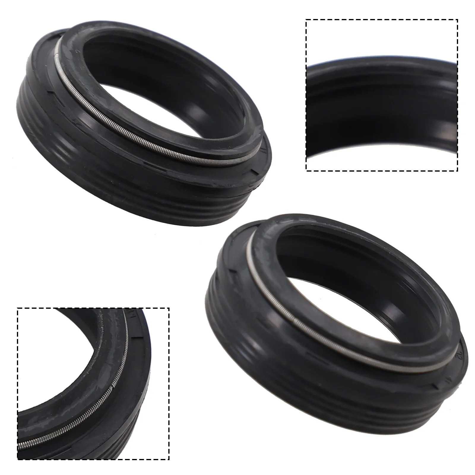 2 Pcs Bike Bicycle Fork Dusty Seal 28.6/30/32/34mm Dust Wiper Oil Seal Setting Dustproof Fork Oil Seals MTB Bike Accessories