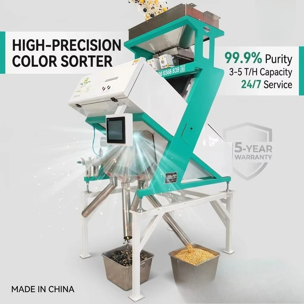 FL Nut Color Sorting Machine High Precision CCD Camera Sorting Equipment For Bad Kernel Nut Impurity Removal Processing Line