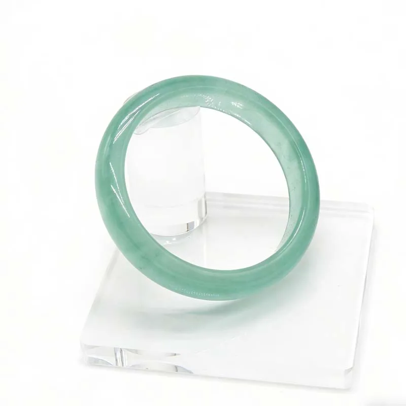 

Natural Ice Green Jade Bangle for Women 100% Real Green Aventurine Chalcedony Bracelet