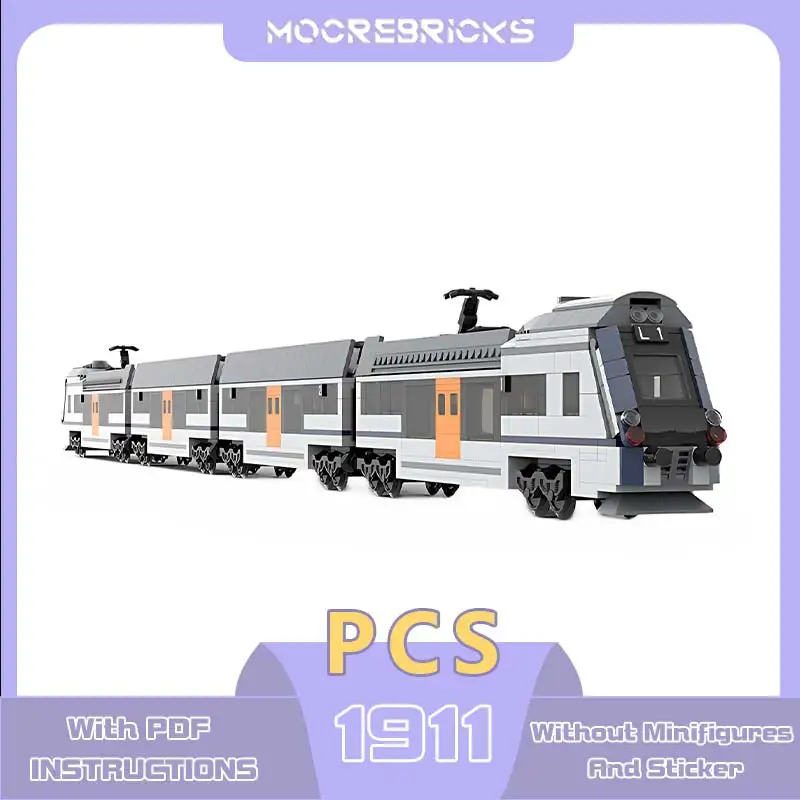 

Classic Model MU-01 Passenger Train Building Blocks City Railway Track Vehicle High-tech Bricks Display Toy Children's Gift