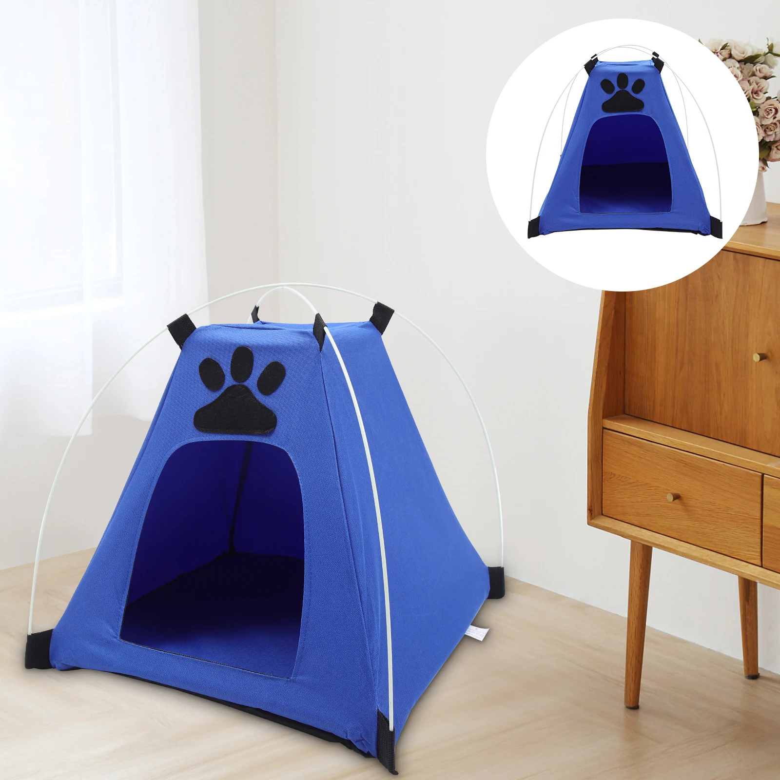 Kühlendes Haustierzelt für kleine Tiere, abnehmbares, atmungsaktives Hundehaus mit kompaktem Design, Sommer-Indoor-Spielversteck, Hütte für Katzen