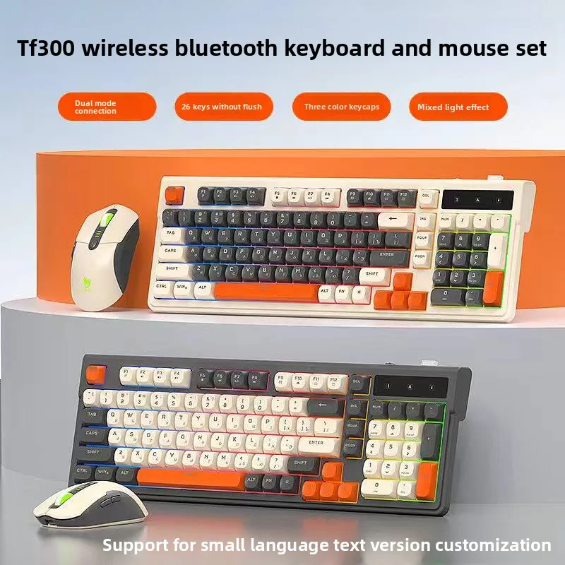 Wireless Keyboard Mouse Combo G Bluetooth Dual Mode Rechargeable Set Keys Quiet Mechanical-Feel Typing Office Home Gaming Use
