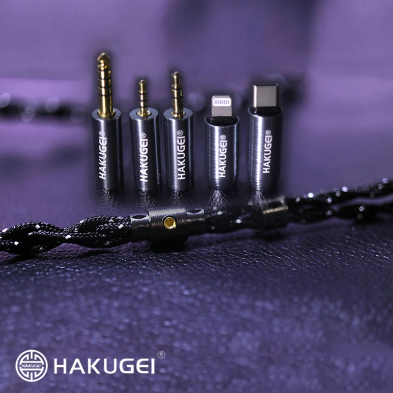 Plugue modular estrela HAKUGEI.Interligent 5 a 1 cabo de fone de ouvido hifi congelado litz 7NOCC. 0,78 mmcx