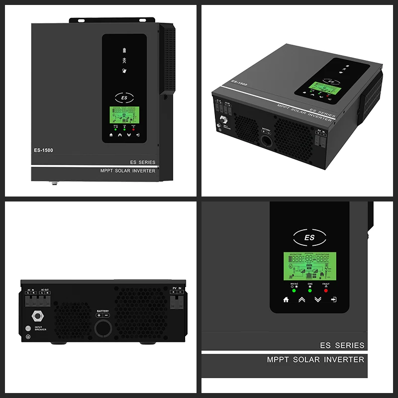 Anern 1500W 1000W Hybrid Solar Inverter 24V 12V 220V Pure Sine Wave MPPT 80A Charger Max PV 150Vdc Input 1KW 1.5KW Home Inverter