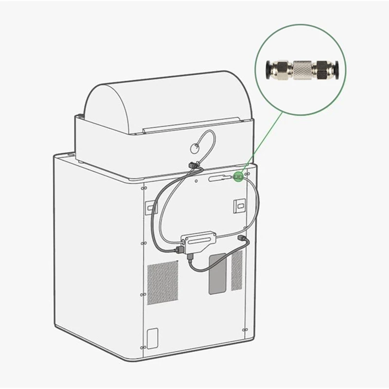 3PCS for X1C P1P P1S 1.75mm Filament Extruder PTFE Tube Straight Through Pneumatic Connector 3D Printer Parts [No.3 Elnic]