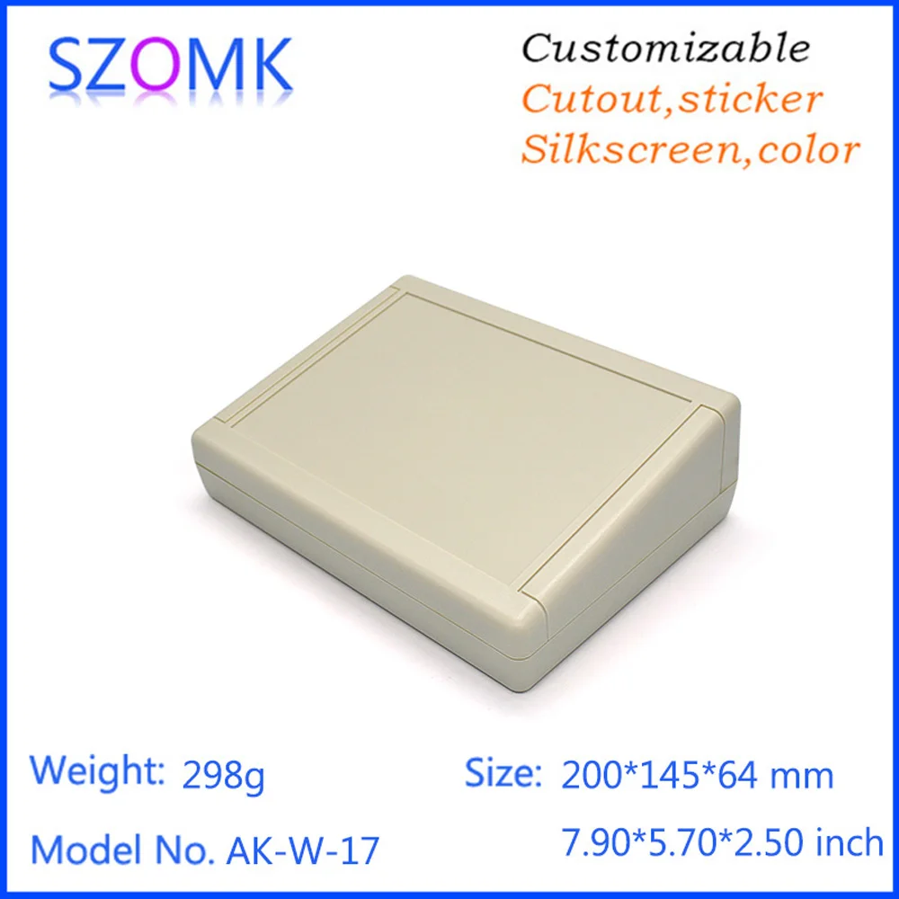 Plastic enclosure box instrument enclosure (1Pcs) 200*145*64mm electrical junction box project box plastic electronic enclosure