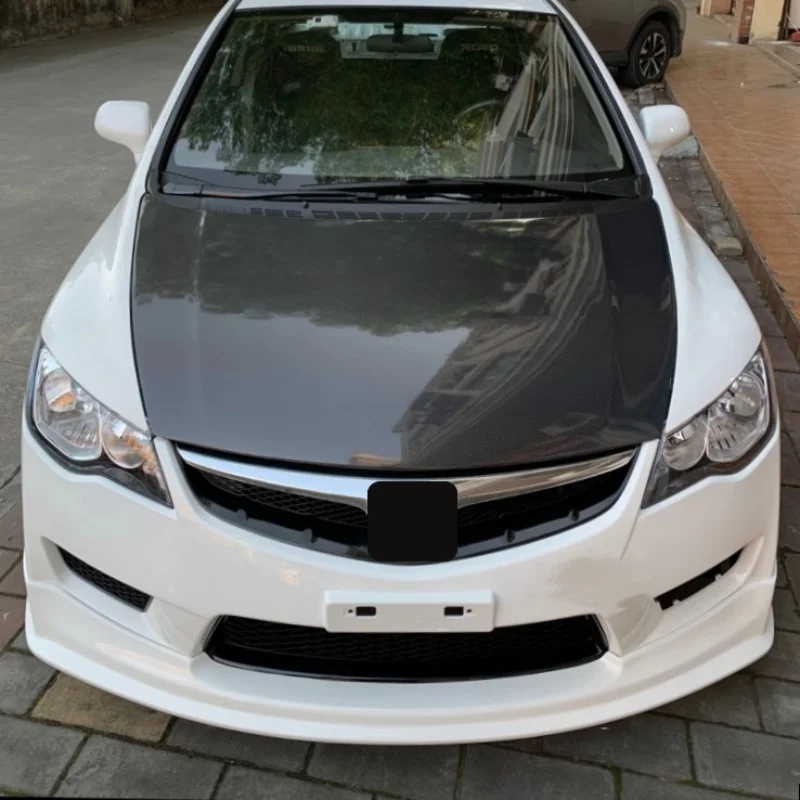 

Car Carbon fiber Engine Cover for Honda civic FD2 Modified Light Weight Hood Body kit Auto Accessories