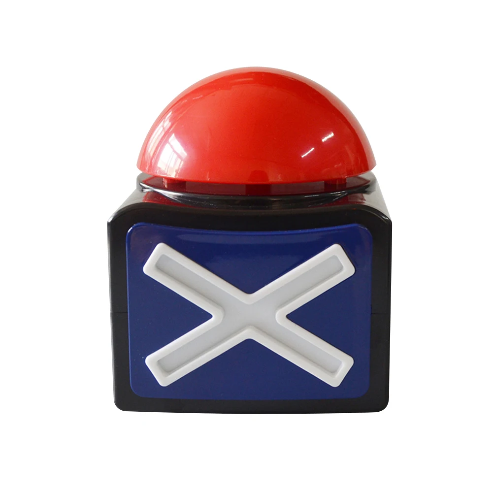 Red Buzzer Alarm Button Box with Sound and Light Trivia Quiz Got Talent Buzzer Quizzer Button for Contest/Game Show/ Party